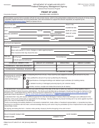 Document preview: FEMA Form FF-206-FY-21-108 Proof of Loss - Building and Contents - National Flood Insurance Program