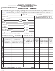 Document preview: FEMA Form FF-206-FY-21-107 Building Property Worksheet - National Flood Insurance Program