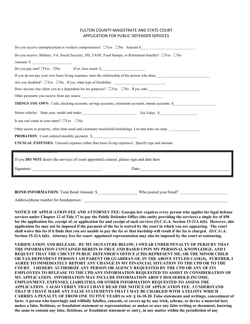 Application for State Court Services - Fulton County, Georgia (United States), Page 2