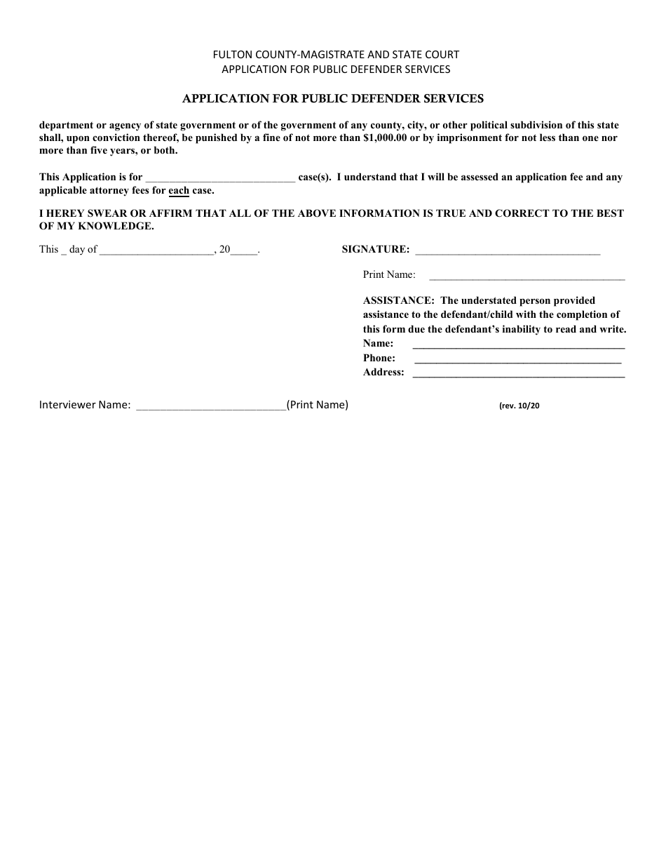 Application for State Court Services - Fulton County, Georgia (United States), Page 3