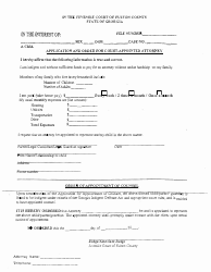 Document preview: Application for Juvenile Court Appointed Counsel - Fulton County, Georgia (United States)