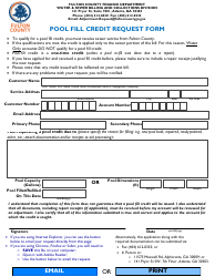 Document preview: Pool Fill Credit Request Form - Fulton County, Georgia (United States)