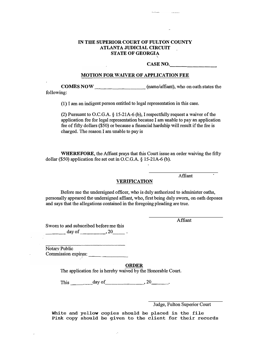 Application for Public Defender Services - Fulton County, Georgia (United States), Page 3