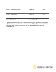 Affirmation of Consultation With Private Schools - Washington, Page 3