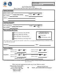 Document preview: Age-In Selection Form - Fulton County, Georgia (United States)