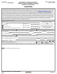 Document preview: FEMA Form FF-206-FY-21-115 Claim Appeal - National Flood Insurance Program