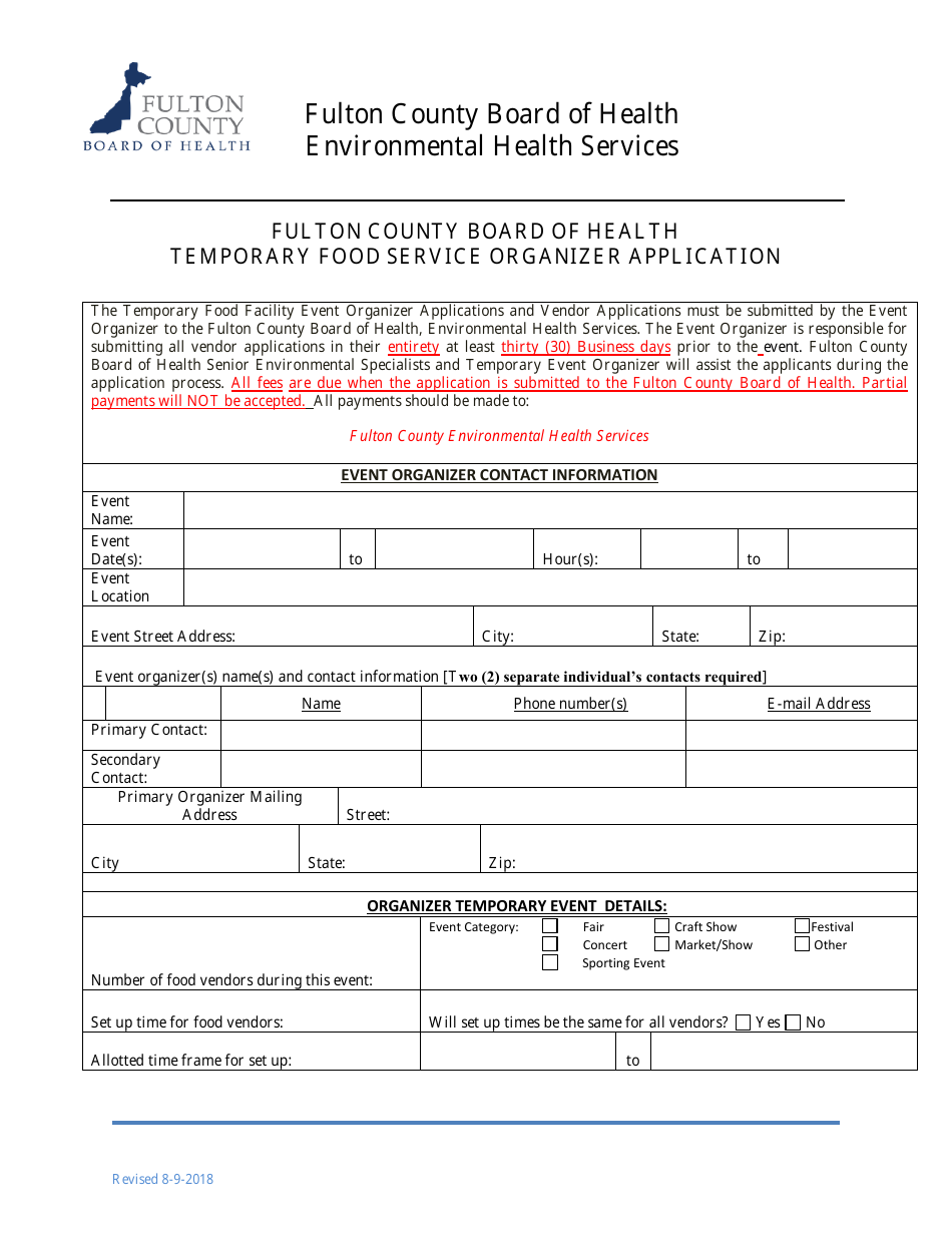 Special Events Organizer Information Packet - Fulton County, Georgia (United States), Page 4