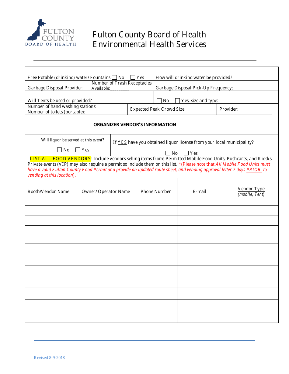 Special Events Organizer Information Packet - Fulton County, Georgia (United States), Page 5