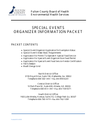 Document preview: Special Events Organizer Information Packet - Fulton County, Georgia (United States)