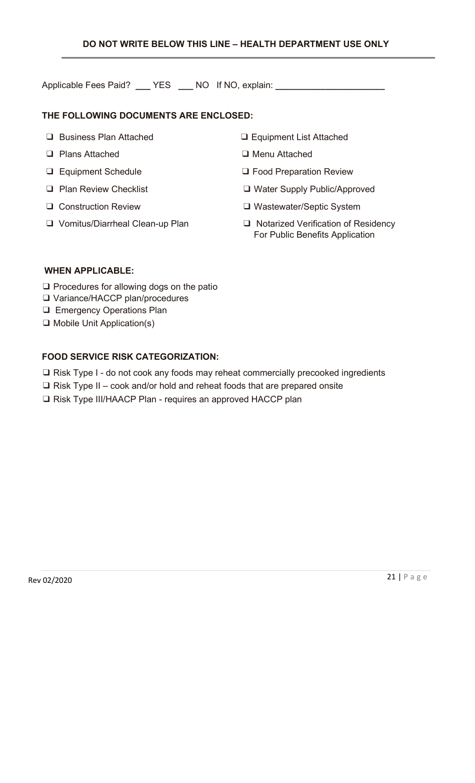 Permit Application for Food Service Establishments and Mobile / Extended Food Service Base of Operations - Georgia (United States), Page 21