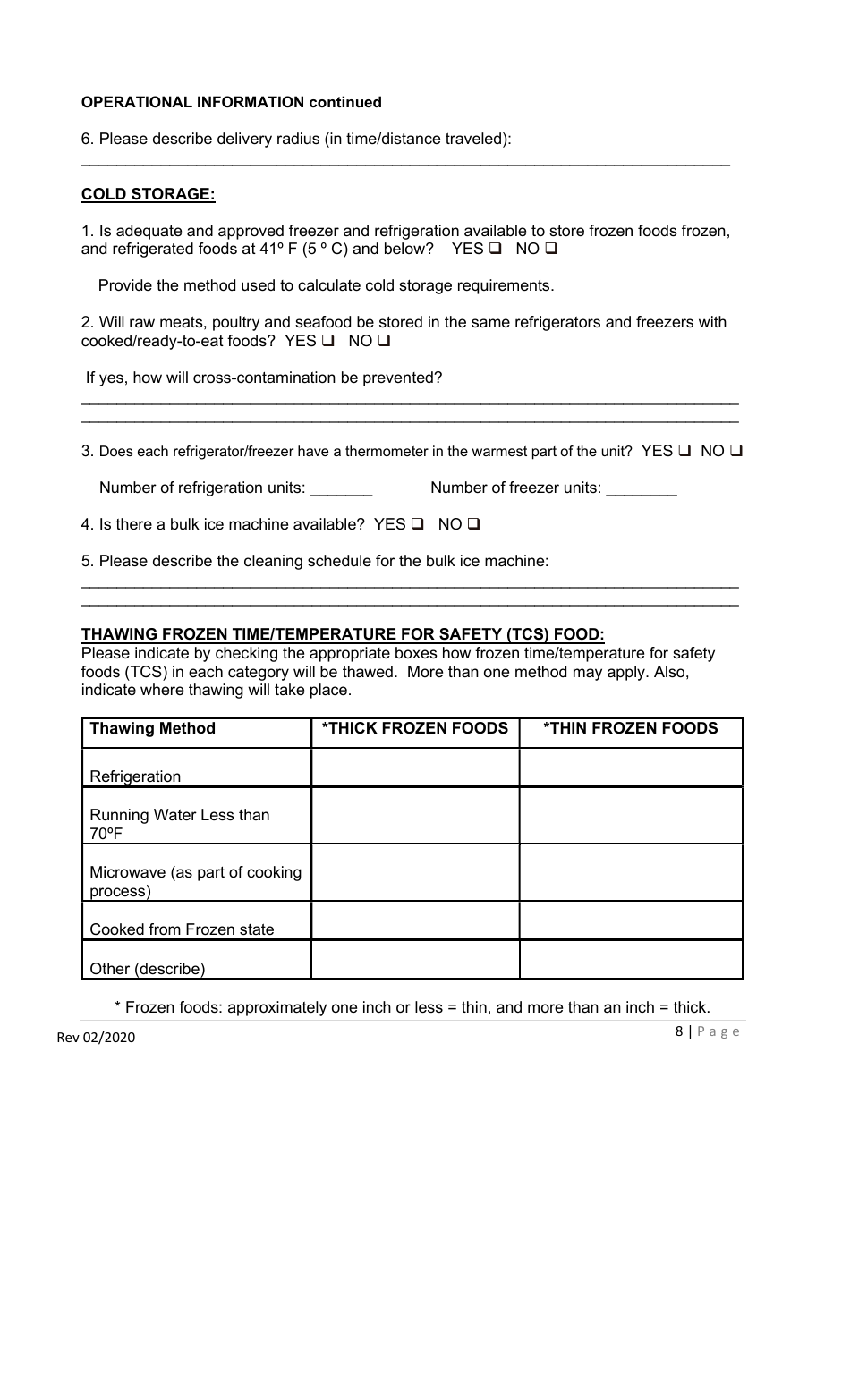 Permit Application for Food Service Establishments and Mobile / Extended Food Service Base of Operations - Georgia (United States), Page 8