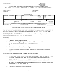 Document preview: Admin Form 908-02 Consultant Supplemental Agreement/Contract Amendment for State of Minnesota Professional and Technical Services Contract - Minnesota