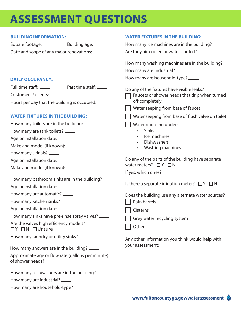 Fulton County Georgia United States Commercial Water Use Assessment Fill Out Sign Online 8426