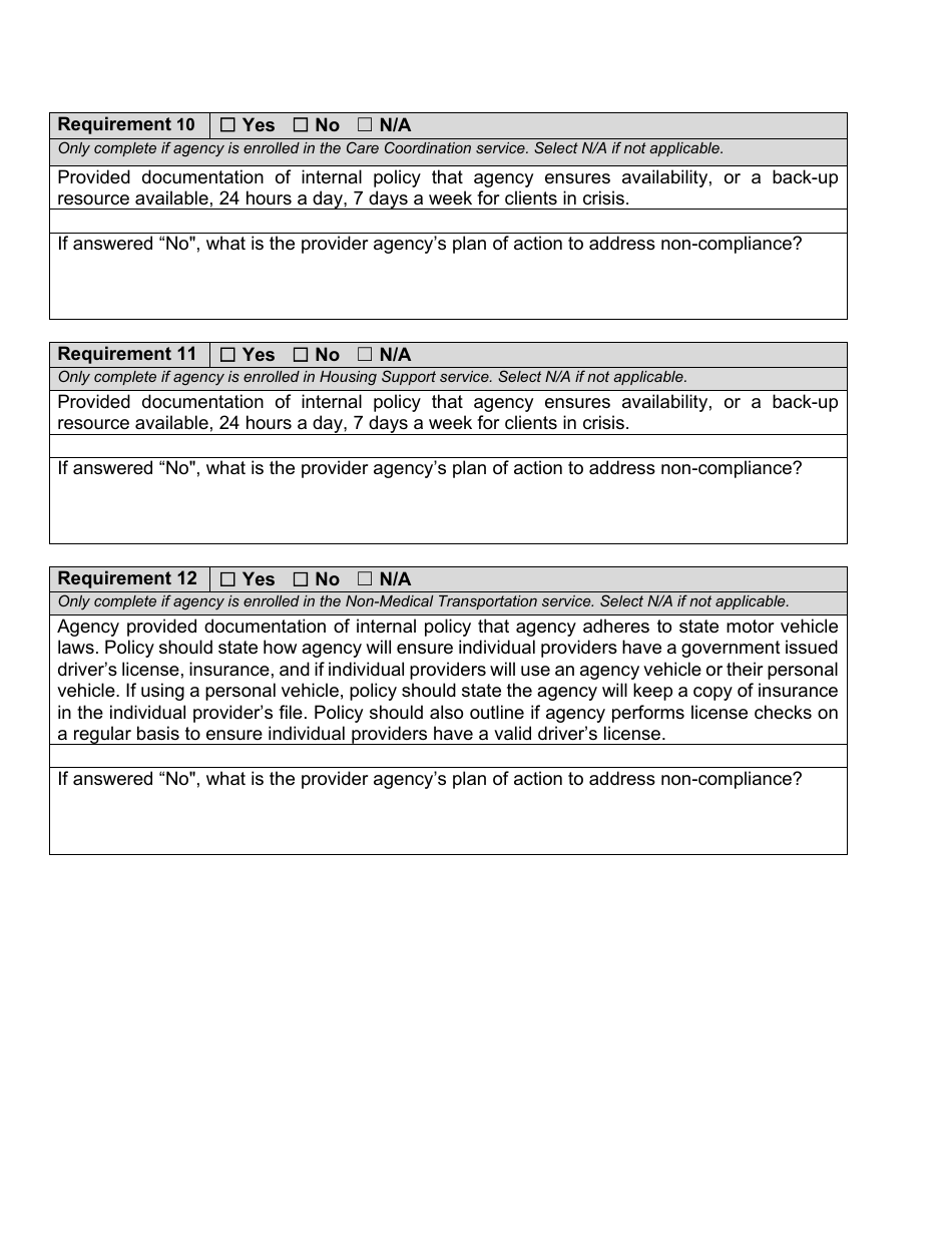 North Dakota 1915(I) Provider Agency Review Report - Fill Out, Sign ...