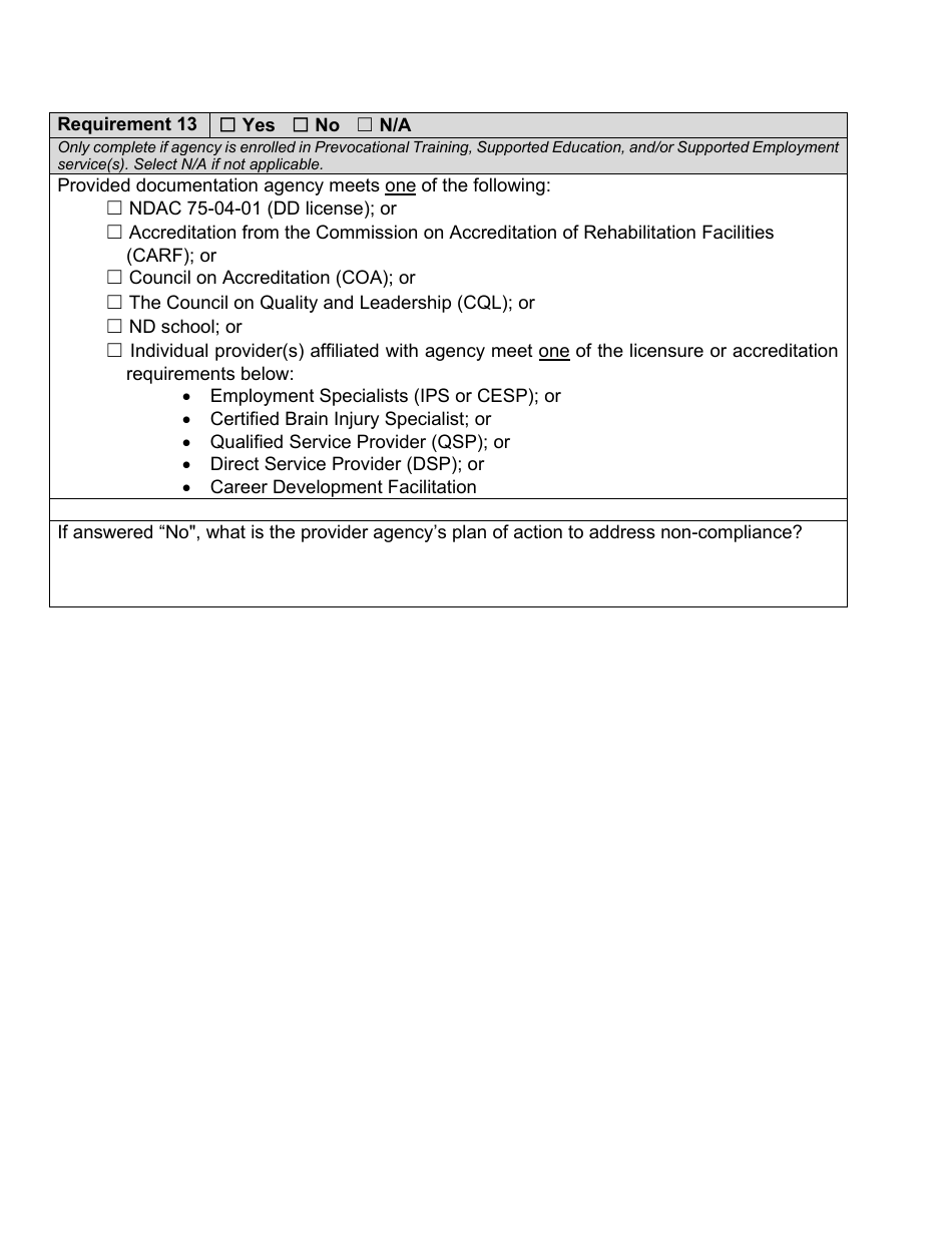 1915(I) Provider Agency Review Report - North Dakota, Page 5