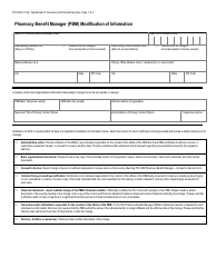 Form FIS2392 Pharmacy Benefit Manager (Pbm) Modification of Information - Michigan