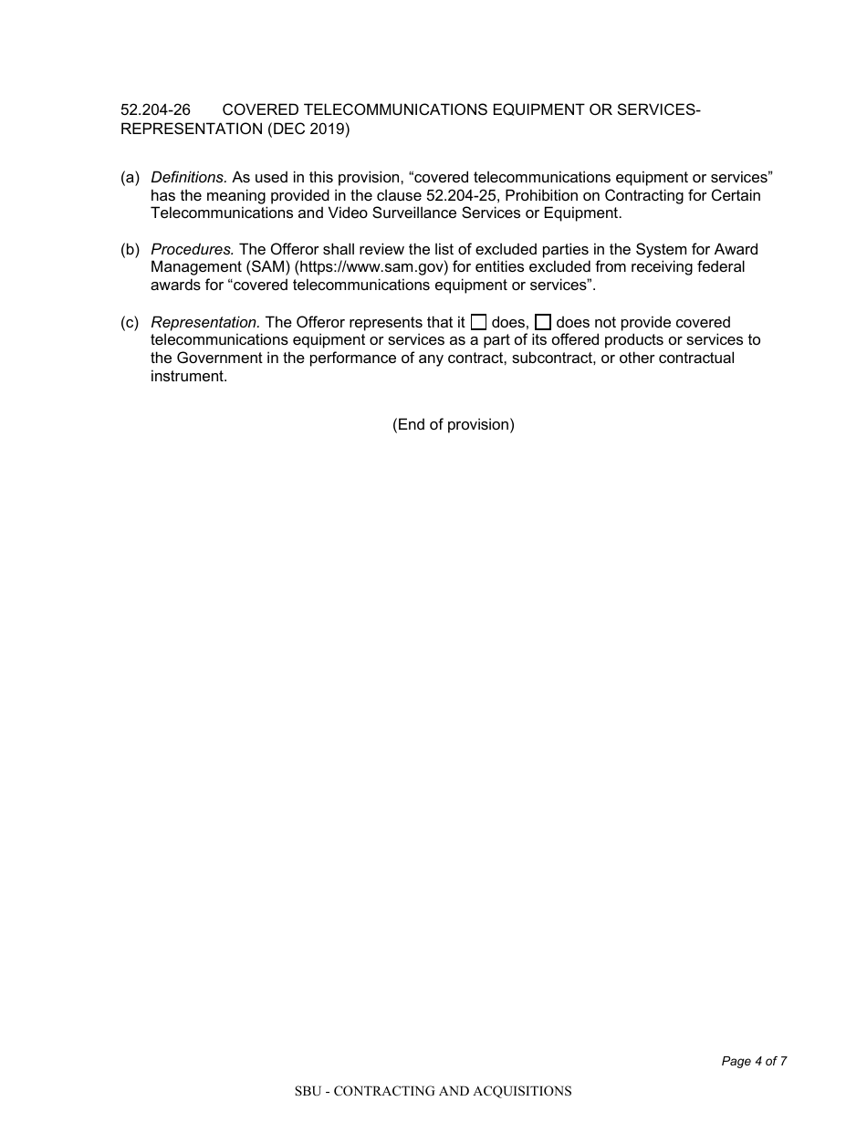 Contractors Certification on Compliance With National Defense Authorization Act (Ndaa), Page 4