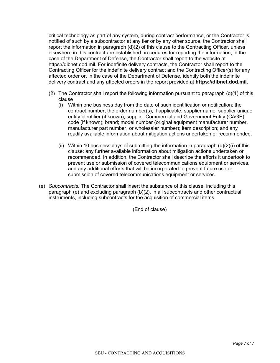 Contractors Certification on Compliance With National Defense Authorization Act (Ndaa), Page 7