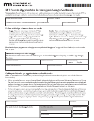 Form DHS-3360-SOM Electronic Funds Transfer for Dwp, Mfip, Ga, Msa or Rca Benefits - Minnesota (Somali), Page 5