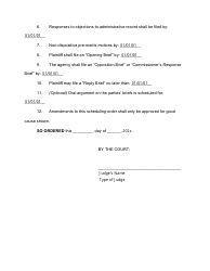 Proposed Scheduling Order in an Administrative Case Under Ducivr 7-4 - Utah, Page 2