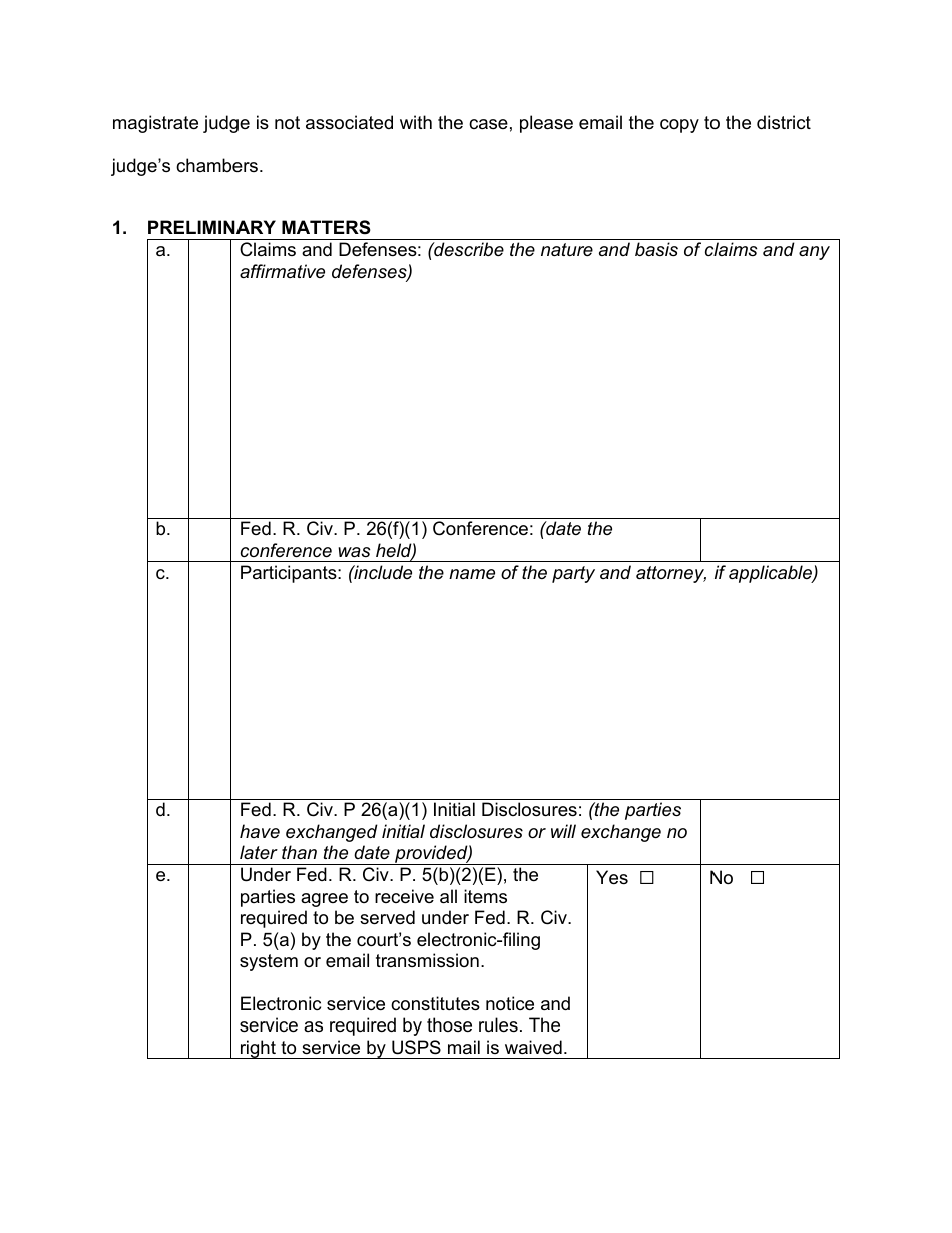 Attorney Planning Meeting Report - General Civil Case - Utah, Page 2