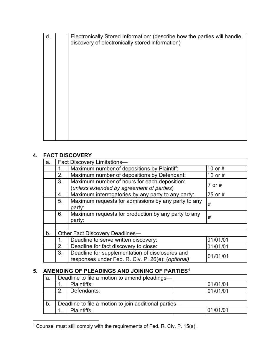 Attorney Planning Meeting Report - General Civil Case - Utah, Page 6