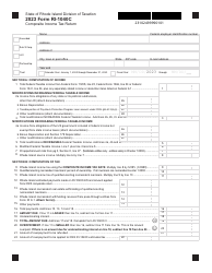 Document preview: Form RI-1040C Composite Income Tax(return - Rhode Island, 2023