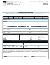 Document preview: Personal Property Tax Listing - Wake County, North Carolina, 2024