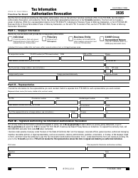 Document preview: Form FTB3535 Tax Information Authorization Revocation - California, 2023