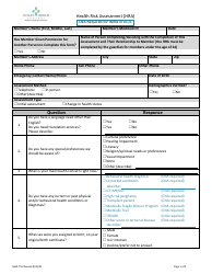 Form MAD754 Standardized Health Risk Assessment (HRA) - New Mexico, Page 2