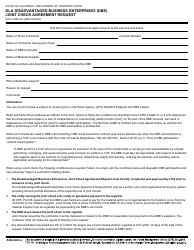 Document preview: Form DOT LAPM9-A Dla Disadvantaged Business Enterprises (Dbe) Joint Check Agreement Request - California