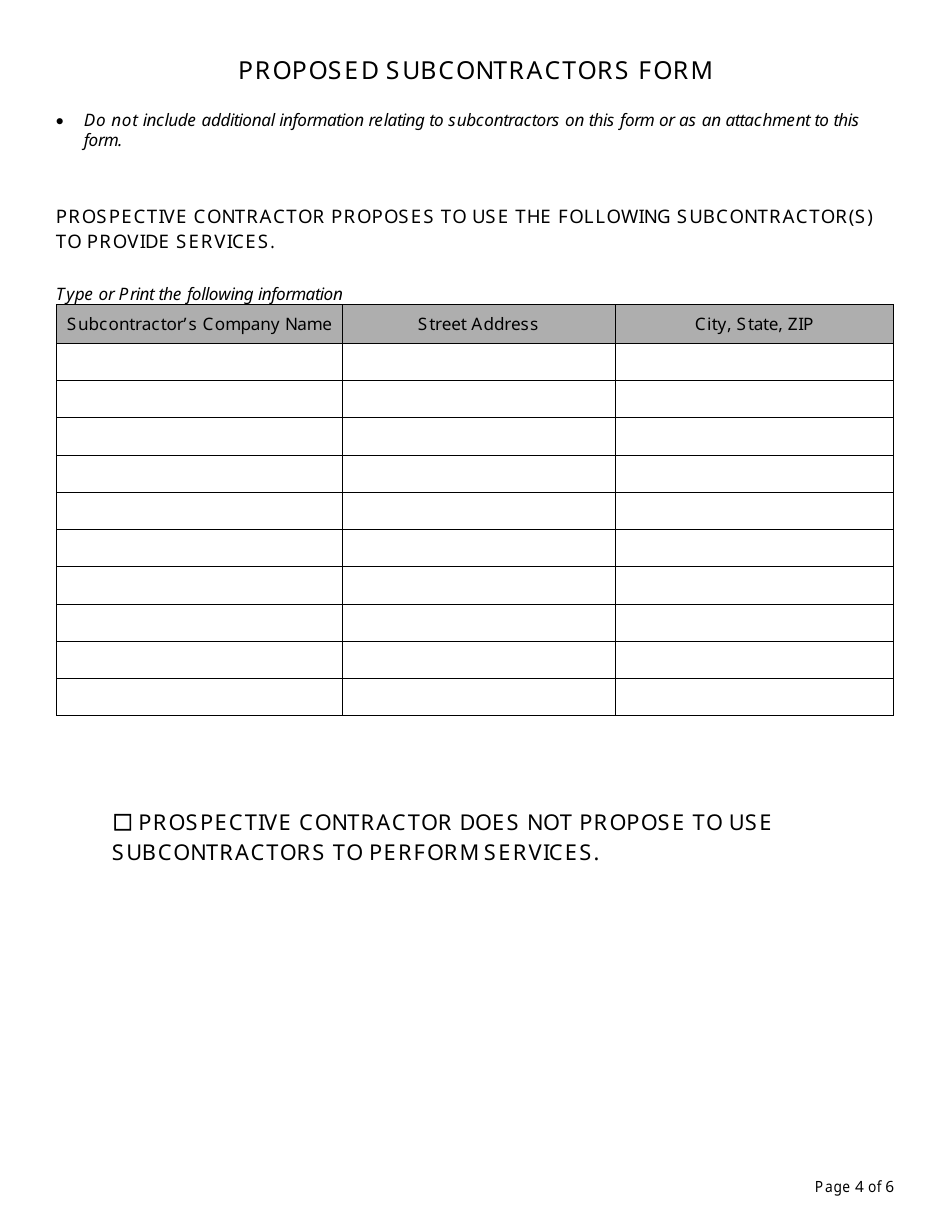 Form DH-24-0019 Request for Application - Arkansas Food Desert Elimination - Arkansas, Page 4
