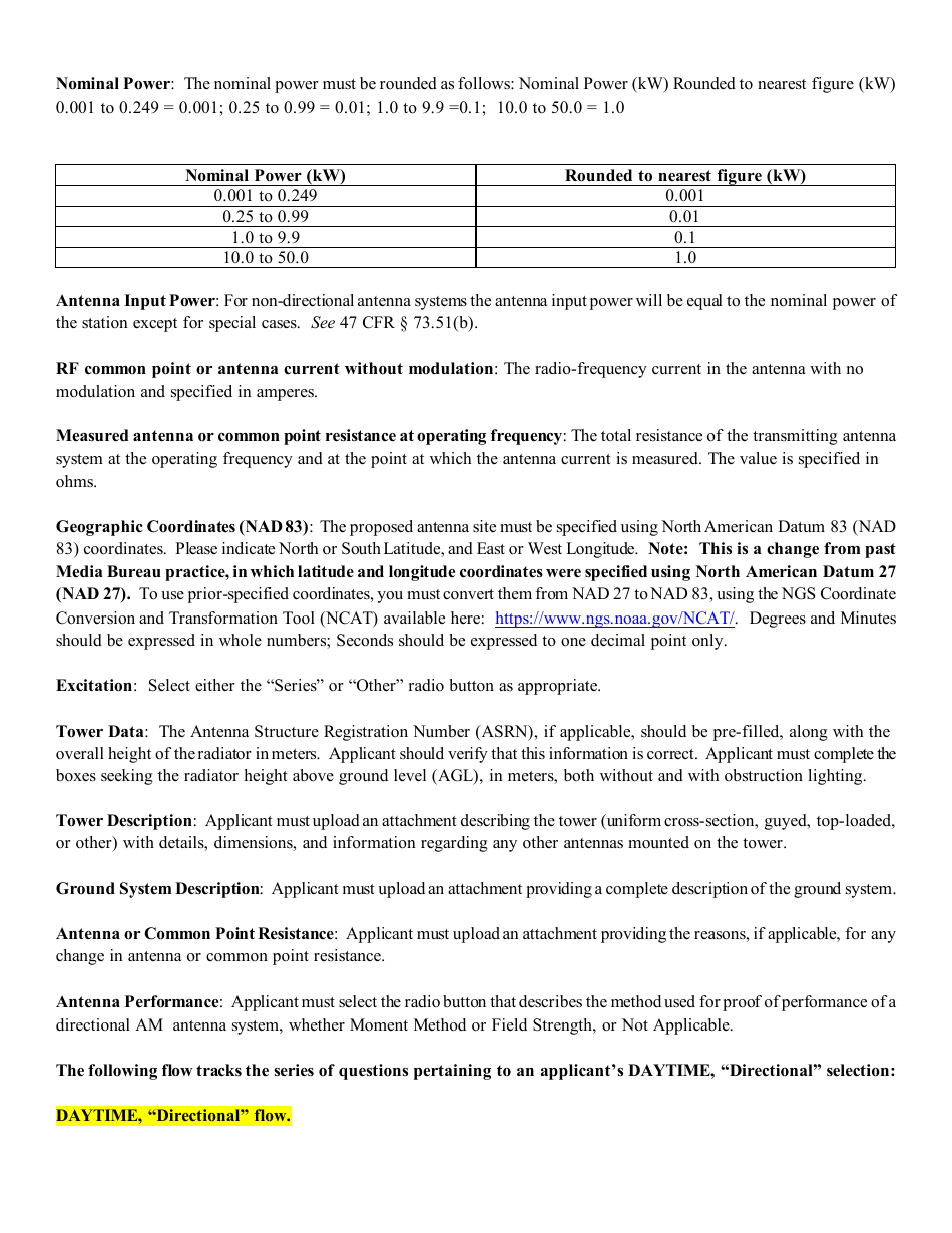 Instructions for FCC Form 2100 Schedule 302-AM Am Station License Application, Page 10