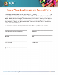 Document preview: Parent/Guardian Release and Consent Form - 41st Annual National Missing Children's Day Poster Contest