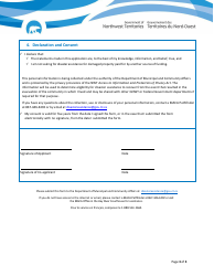 Resident Disaster Assistance Eligibility Checklist - Northwest Territories, Canada, Page 3