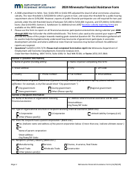 Minnesota Financial Assistance Form - Minnesota