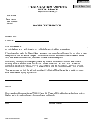 Document preview: Form NHJB-2310-DSE Waiver of Extradition - New Hampshire