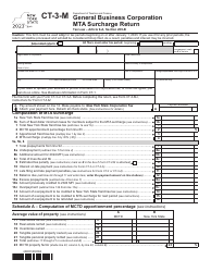 Document preview: Form CT-3-M General Business Corporation Mta Surcharge Return - New York, 2023