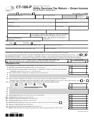 Document preview: Form CT-186-P Utility Services Tax Return - Gross Income - New York, 2023