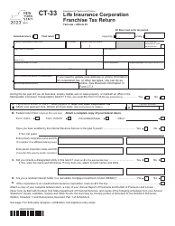 Form CT-33 Life Insurance Corporation Franchise Tax Return - New York