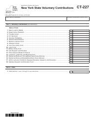 Document preview: Form CT-227 New York State Voluntary Contributions - New York, 2023