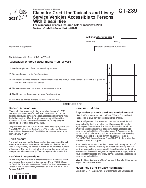 Form CT-239 2023 Printable Pdf