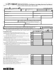 Form CT-186-E Telecommunications Tax Return and Utility Services Tax Return - New York