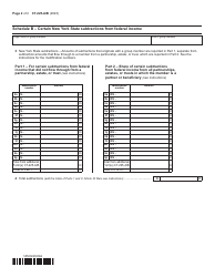 Form CT-225-A/B Group Member&#039;s Detail Spreadsheet New York State Modifications (For Filers of Combined Franchise Tax Returns) - New York, Page 2