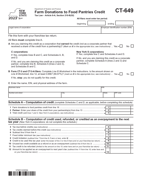 Form CT-649 2023 Printable Pdf