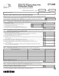 Document preview: Form CT-248 Claim for Empire State Film Production Credit - New York