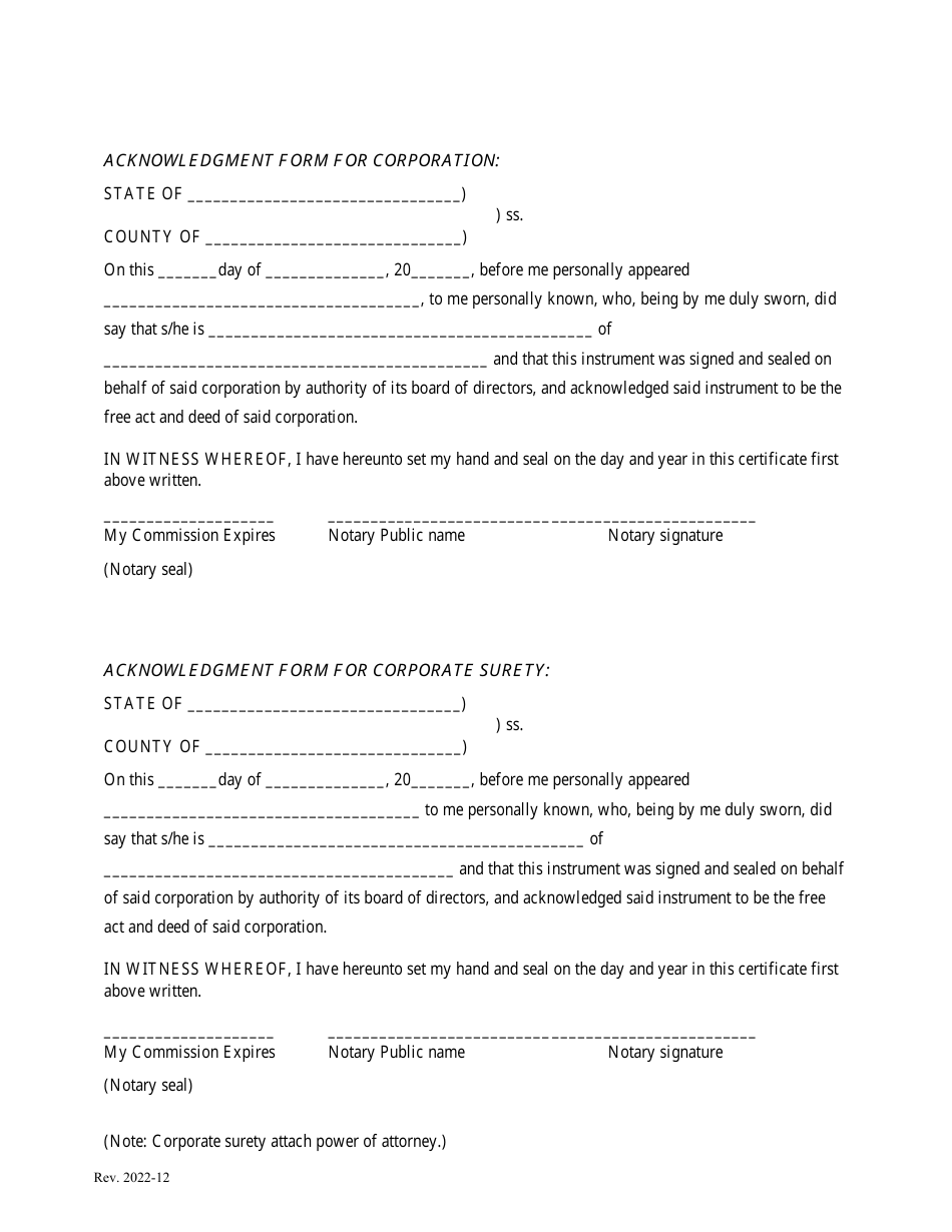 Single Right of Way Lease Damage Improvement Bond - New Mexico, Page 3
