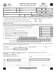 Form SC-40 (State Form 44404) Unified Tax Credit for the Elderly - Indiana