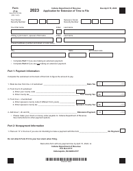 Form IT-9 (State Form 21006) Application for Extension of Time to File - Indiana
