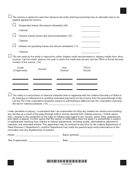 State Form 52826 Schedule IN-COMPA Indiana Withholding and Composite Filing Opt-Out Affidavit - Indiana, Page 2